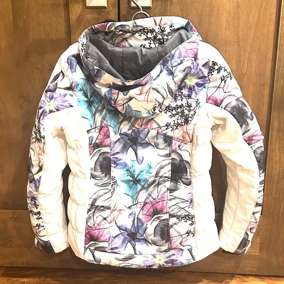 OBERMEYER FLORAL SKI JACKET SIZE 10 - Picture 2 of 10